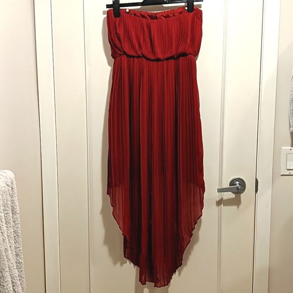 BCBGeneration Red High Low Strapless Dress - Picture 2 of 5